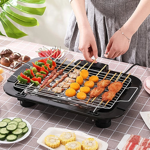 Electric BBQ Grill | Portable Smokeless Indoor Barbecue Machine | Multi-Purpose Cooking Grill (2000W)