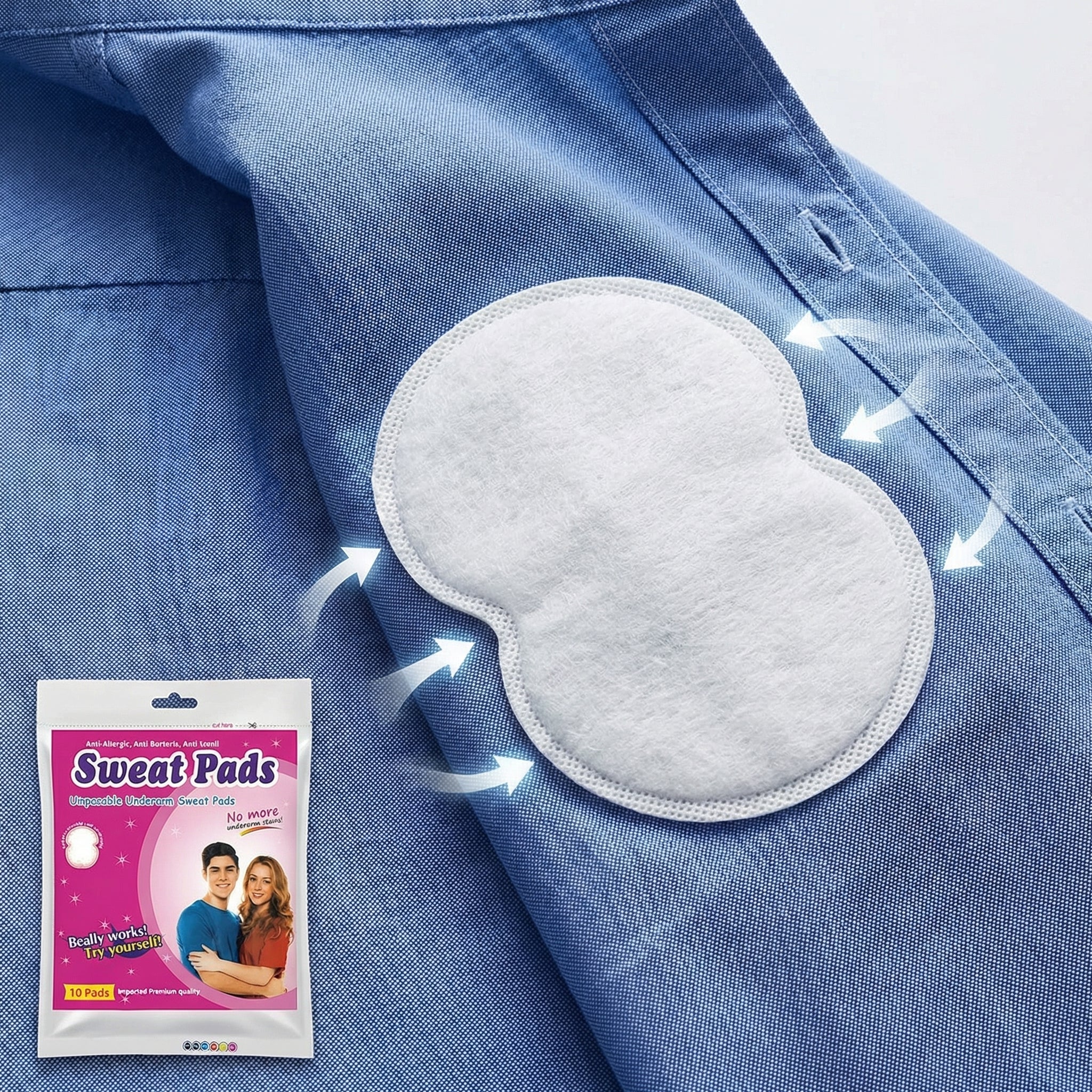 Celestor Underarm Sweat Pads Disposable Anti - Odor Armpit Guards (2 Pack) - Celestor