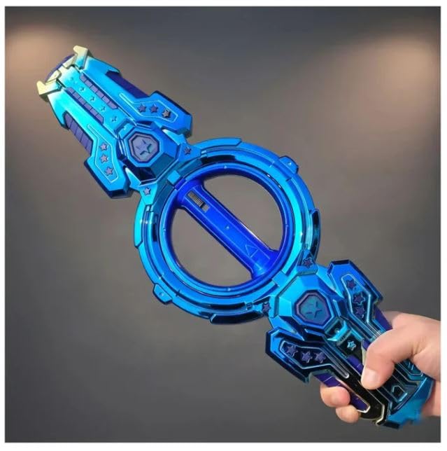 Celestor Double-Edged RGB Lightsaber Toy with Rotating Handle & Glowing LED Blades for Kids Roleplay and Sci-Fi Action Play