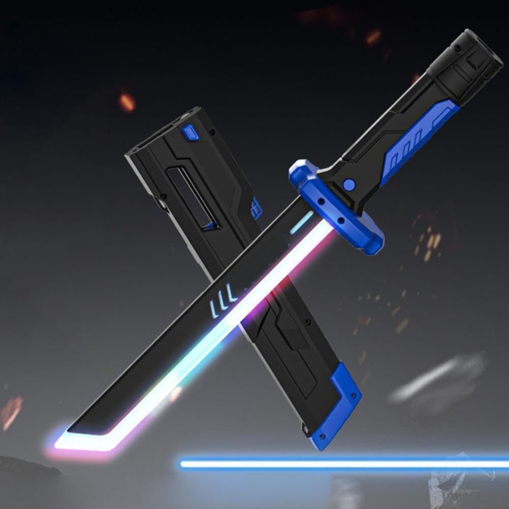 Celestor RGB LED Light-Up Battle Sword Toy with Spark Drawing Effect, Type-C Rechargeable Futuristic Warrior Sword for Kids Roleplay & Cosplay