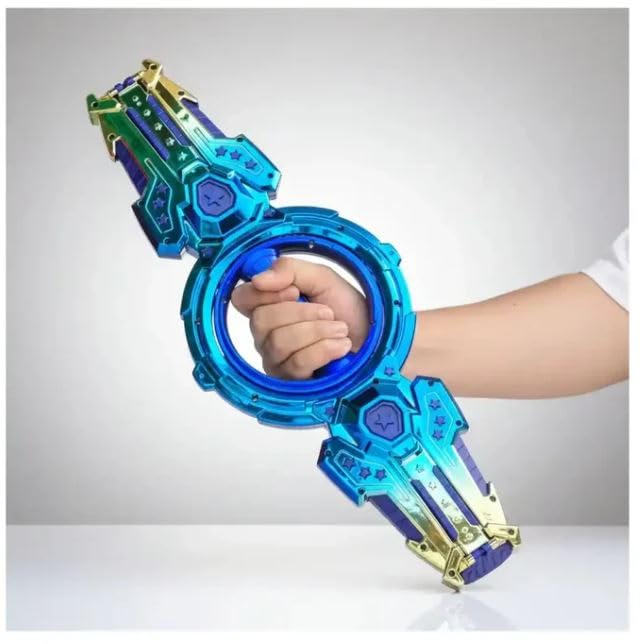 Celestor Double-Edged RGB Lightsaber Toy with Rotating Handle & Glowing LED Blades for Kids Roleplay and Sci-Fi Action Play