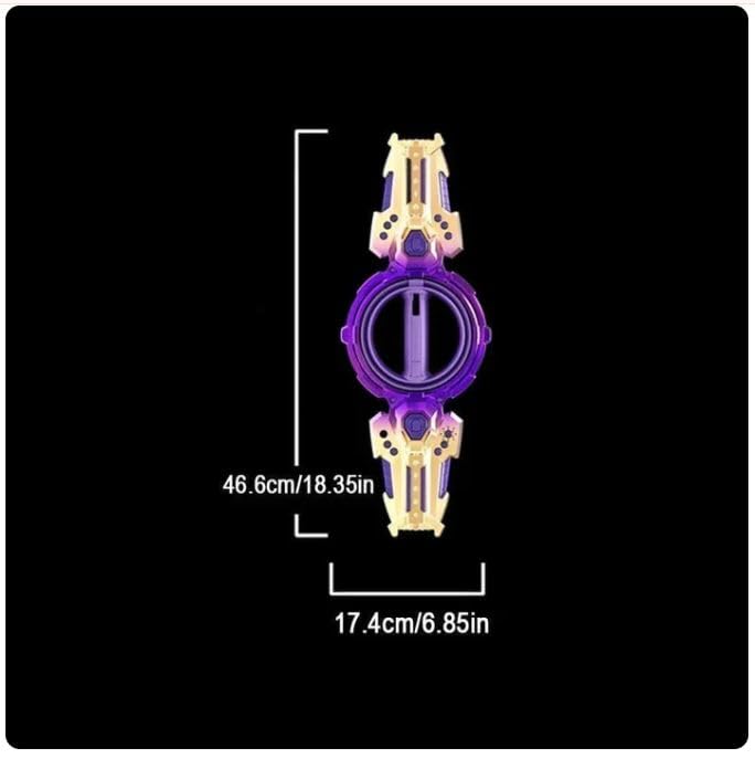 Celestor Double-Edged RGB Lightsaber Toy with Rotating Handle & Glowing LED Blades for Kids Roleplay and Sci-Fi Action Play
